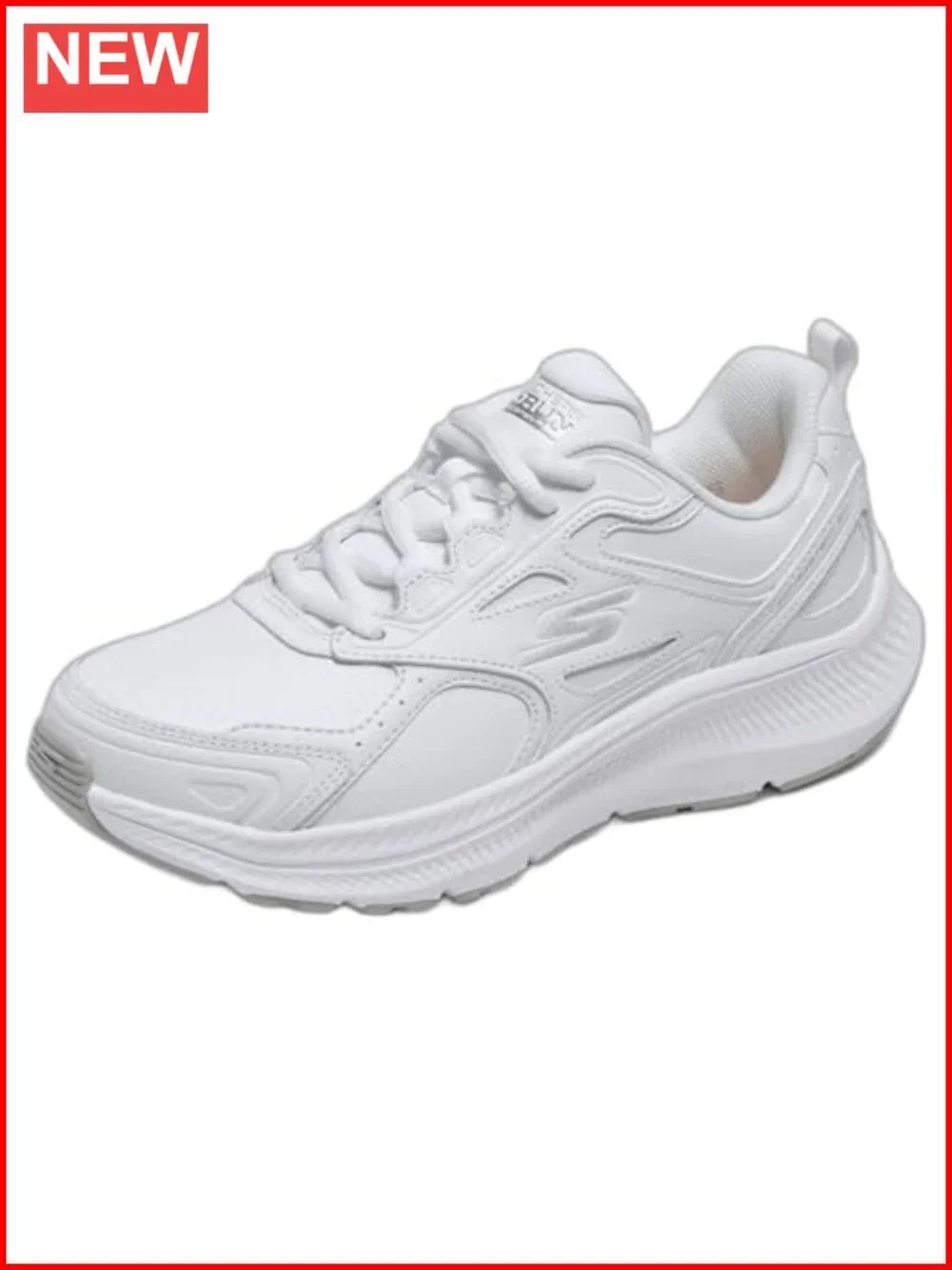 Perforated Leather Lace-Up Trail Running Shoes for Women